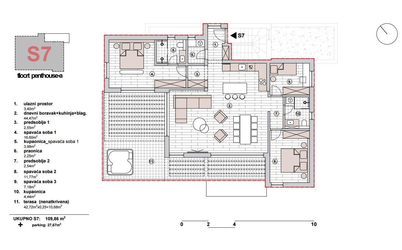274952 - Wohnung in Primošten