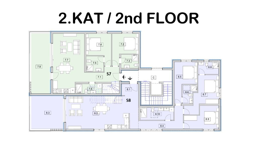 273807 - Wohnung in Vodice