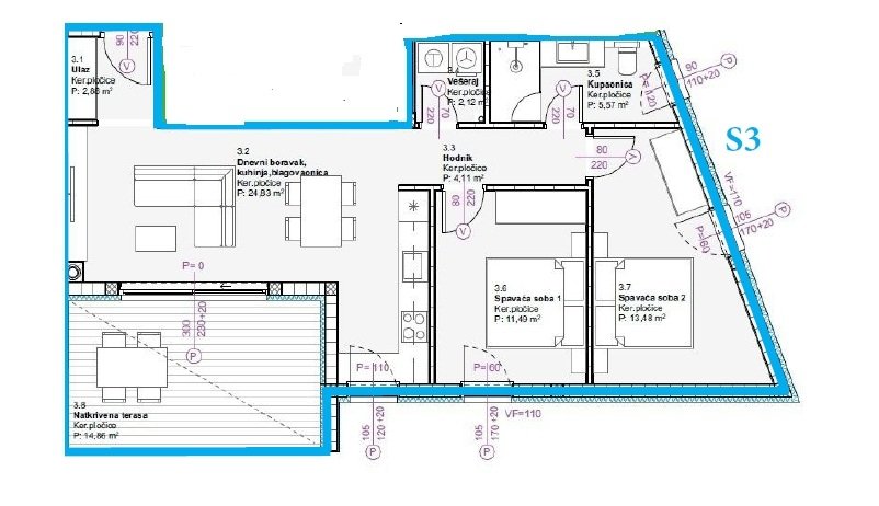 672656 - Wohnung in Vodice