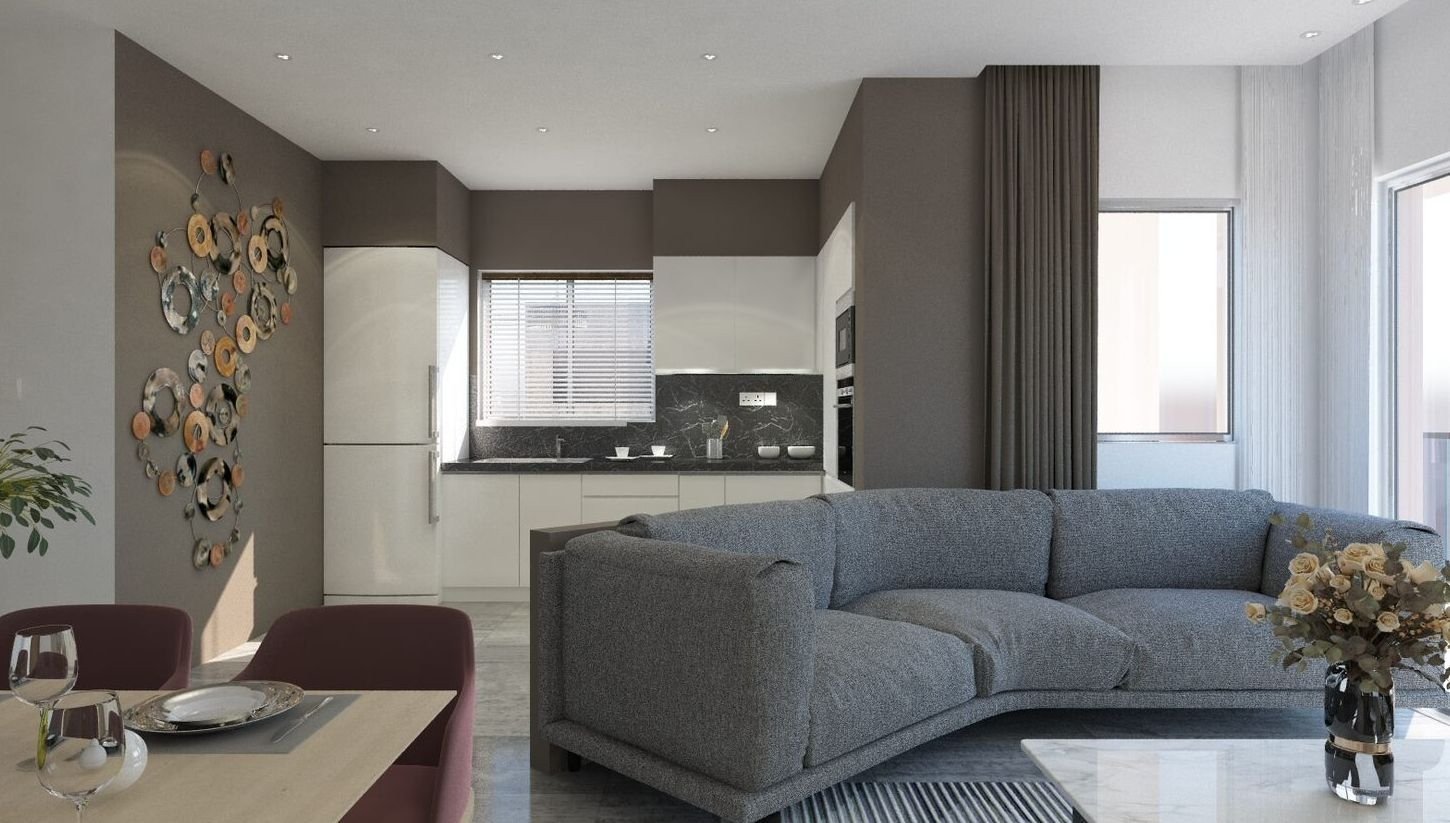 At a prime location in the heart of Kato Paphos now for sale, KEY READY New Penthouse Apartment 402 just 10 mins walk to the KINGS AVENUE MALL, 4 mins