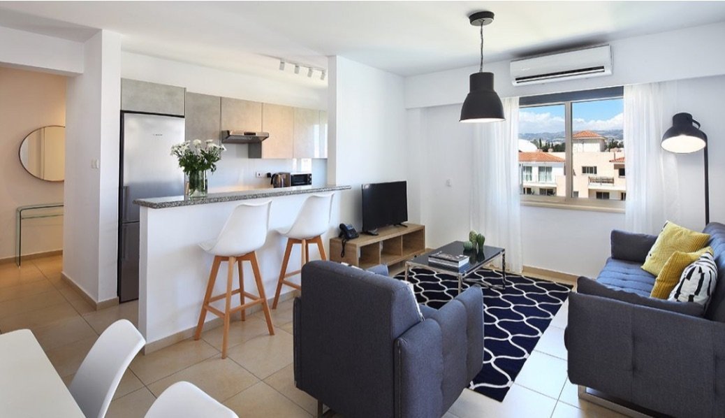 Modern in design, this two bedroom luxury penthouse is located on the 4th floor of building 12. The highlight is the large partially covered terrace w