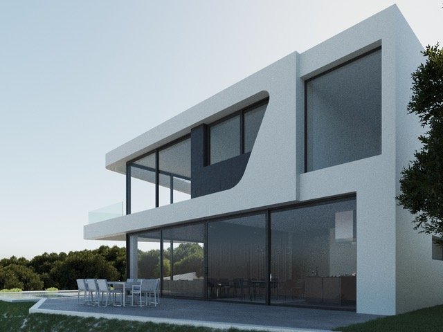 Architektur-Highlight: Moderne Designvilla mit bodentiefen Panoramafenstern und eleganter Poolterrasse Architektur-Highlight: Moderne Designvilla mit bodentiefen Panoramafenstern und eleganter Poolterrasse