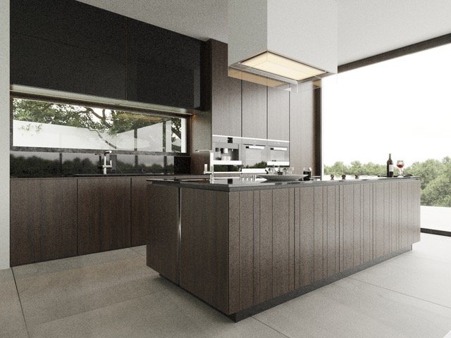Loft-Küche mit Panoramaverglasung: Kochen zwischen Innen und Außen Loft-Küche mit Panoramaverglasung: Kochen zwischen Innen und Außen