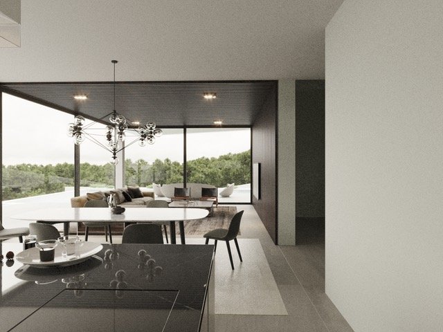Lichtdurchfluteter Wohn-Essbereich mit Panorama-Glasfront und elegantem Design - Ihr neues Zuhause mit Weitblick! Lichtdurchfluteter Wohn-Essbereich mit Panorama-Glasfront und elegantem Design - Ihr neues Zuhause mit Weitblick!
