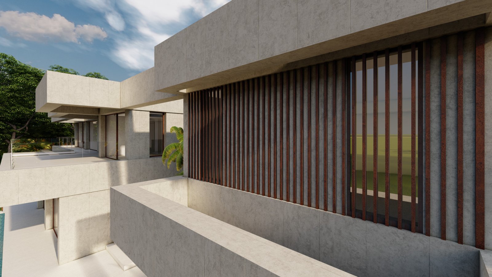 Architektonisches Meisterwerk: Moderne Designvilla mit intelligenter Lichtführung und exklusiven Sichtschutz-Lamellen Architektonisches Meisterwerk: Moderne Designvilla mit intelligenter Lichtführung und exklusiven Sichtschutz-Lamellen