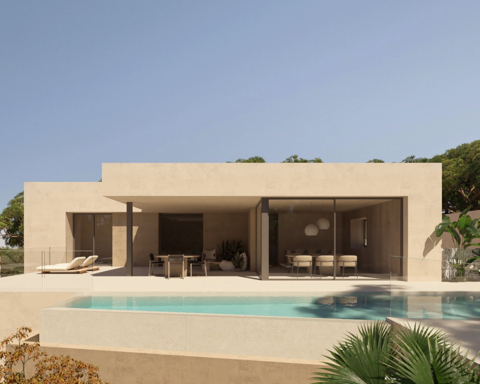 Luxus-Designervilla mit nahtlos integriertem Poolbereich - Moderne Architektur trifft mediterranes Ambiente Luxus-Designervilla mit nahtlos integriertem Poolbereich - Moderne Architektur trifft mediterranes Ambiente