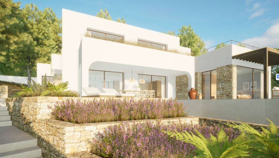 Modernes Architektur-Highlight: Designvilla mit mediterranen Natursteinmauern und Lavendelgärten Modernes Architektur-Highlight: Designvilla mit mediterranen Natursteinmauern und Lavendelgärten
