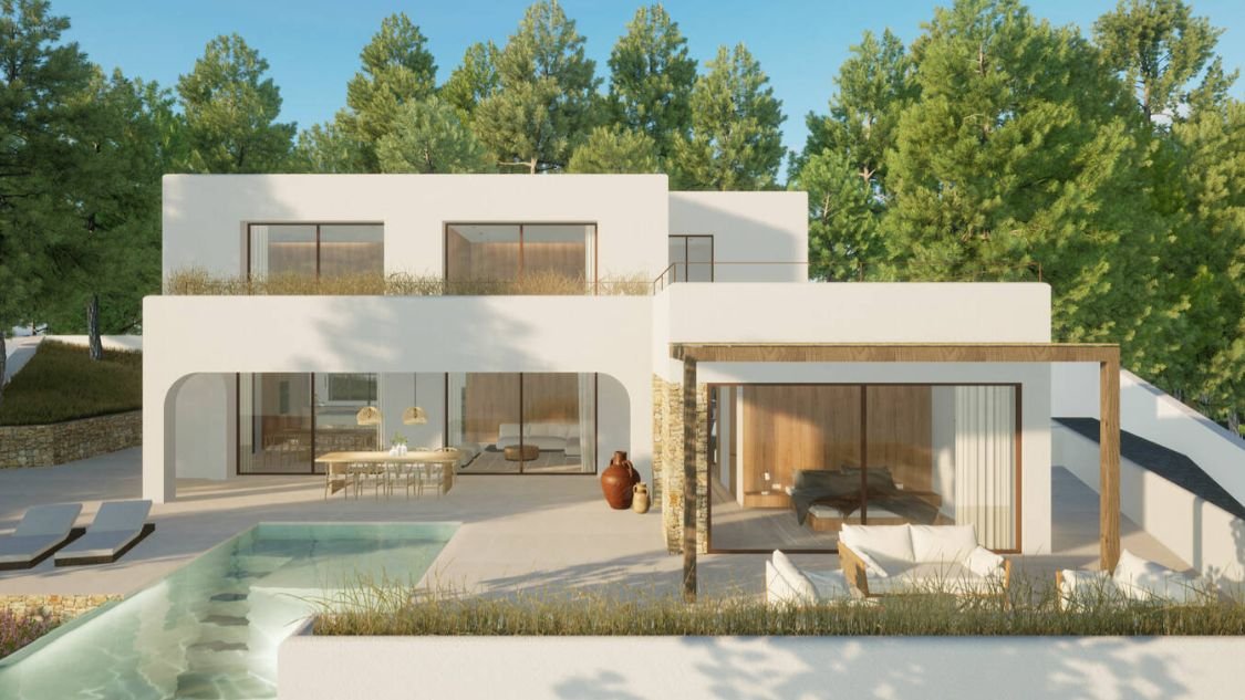 Modernes Architektur-Highlight: Lichtdurchflutete Designvilla mit harmonischer Indoor-Outdoor-Verbindung und privatem Poolbereich Modernes Architektur-Highlight: Lichtdurchflutete Designvilla mit harmonischer Indoor-Outdoor-Verbindung und privatem Poolbereich