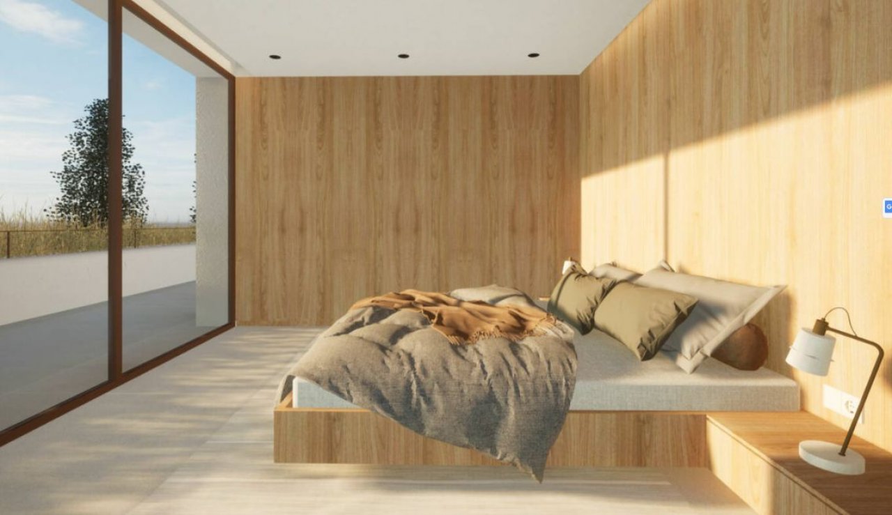 Lichtdurchflutetes Schlafzimmer mit bodentiefen Panoramafenstern - Ihr Rückzugsort zwischen Natur und Design Lichtdurchflutetes Schlafzimmer mit bodentiefen Panoramafenstern - Ihr Rückzugsort zwischen Natur und Design