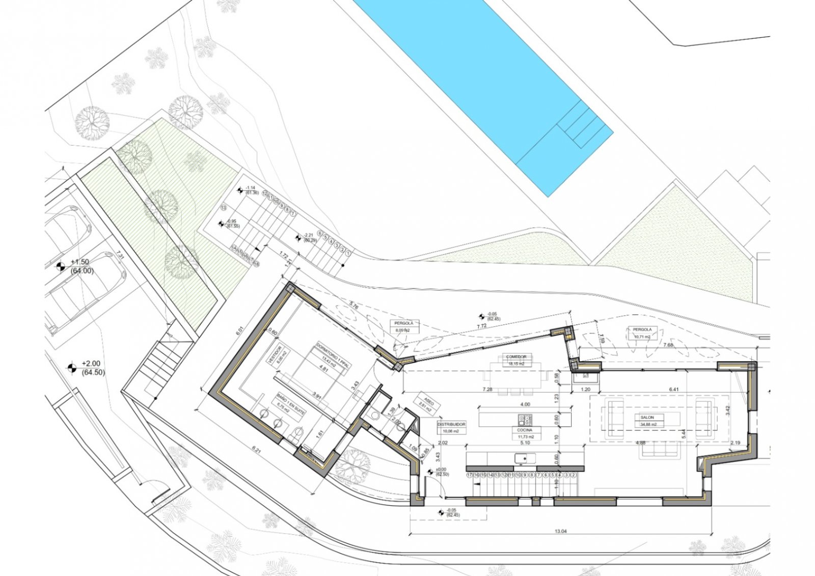 Architektonisch durchdachter Grundriss: Intelligente Raumaufteilung mit fließenden Übergängen und optimaler Flächennutzung Architektonisch durchdachter Grundriss: Intelligente Raumaufteilung mit fließenden Übergängen und optimaler Flächennutzung
