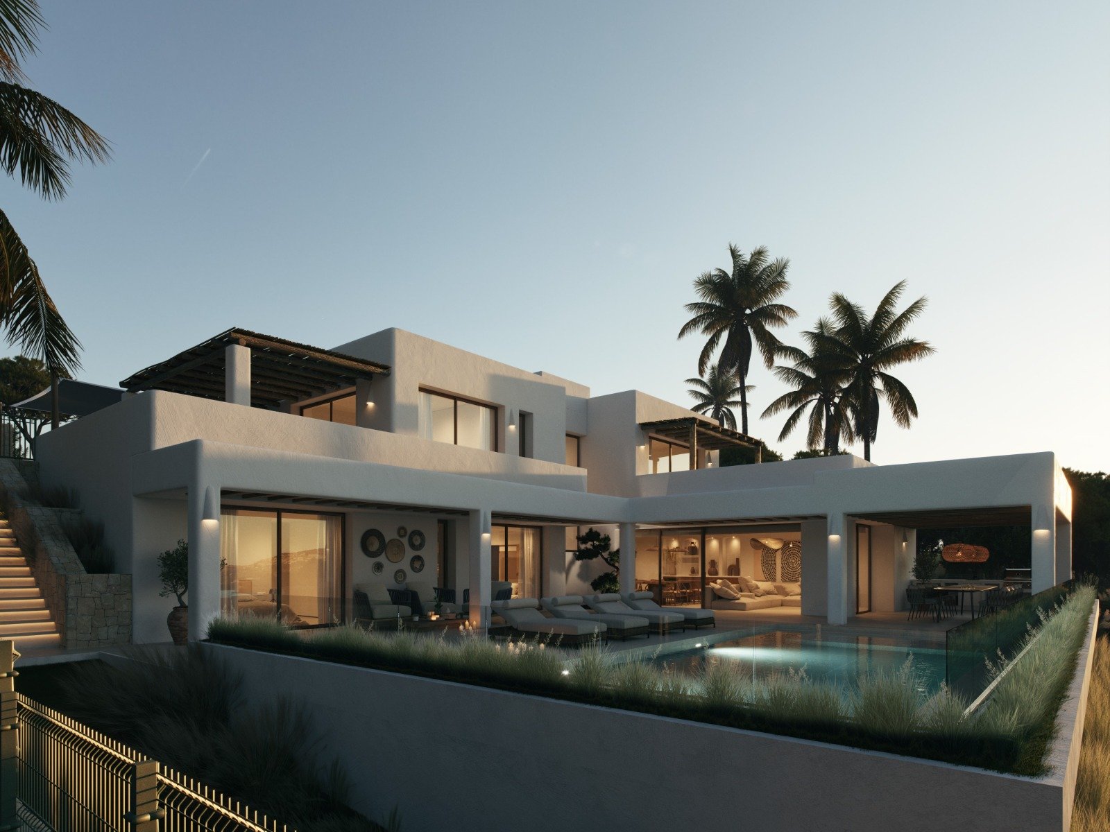 Luxus-Architektur trifft Tropenparadies: Moderne Design-Villa mit atemberaubender Poollandschaft und Meerblick Luxus-Architektur trifft Tropenparadies: Moderne Design-Villa mit atemberaubender Poollandschaft und Meerblick