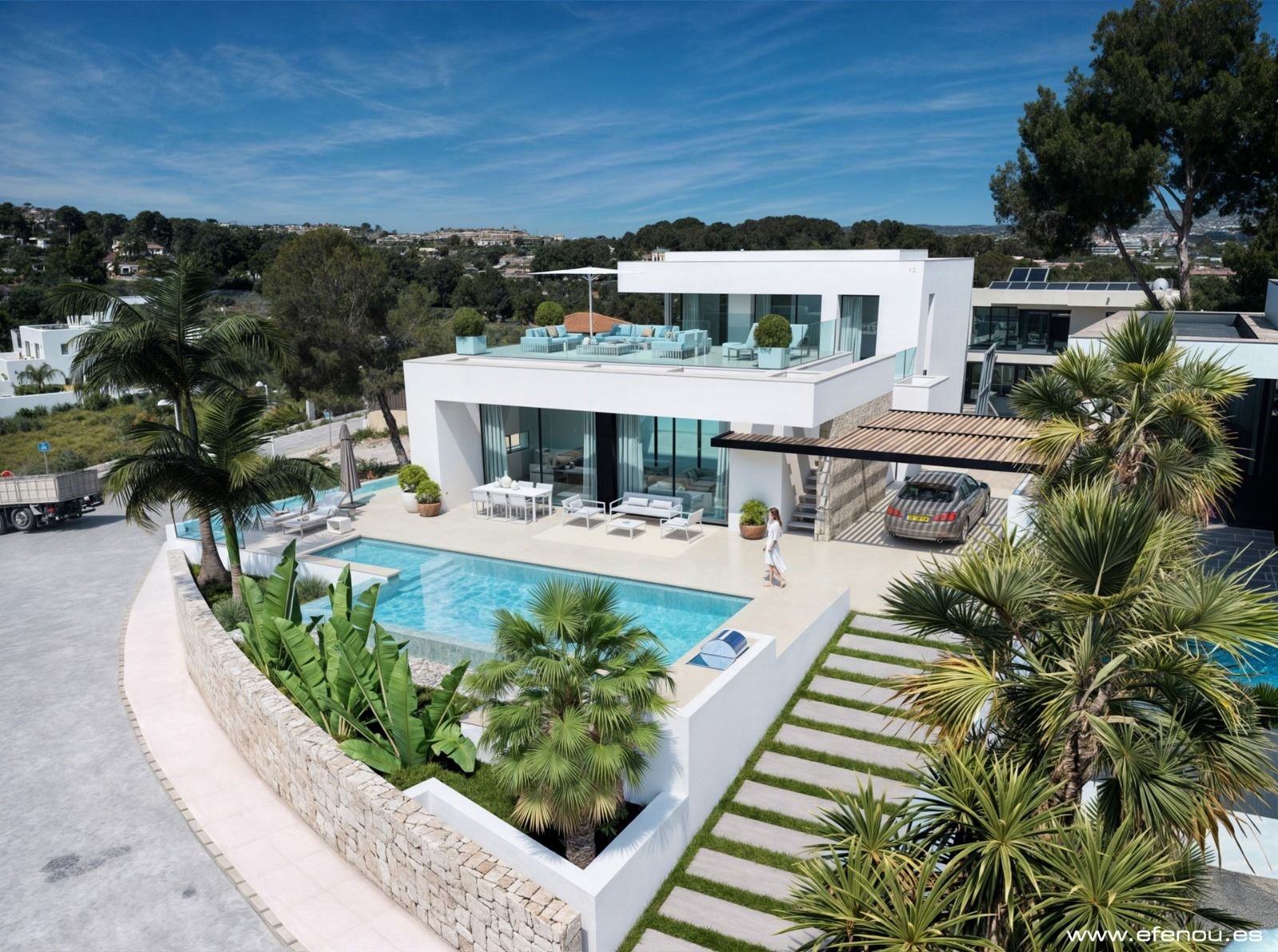 Luxuriöse Designervilla mit Panorama-Meerblick und privatem Infinity-Pool in Top-Lage Luxuriöse Designervilla mit Panorama-Meerblick und privatem Infinity-Pool in Top-Lage