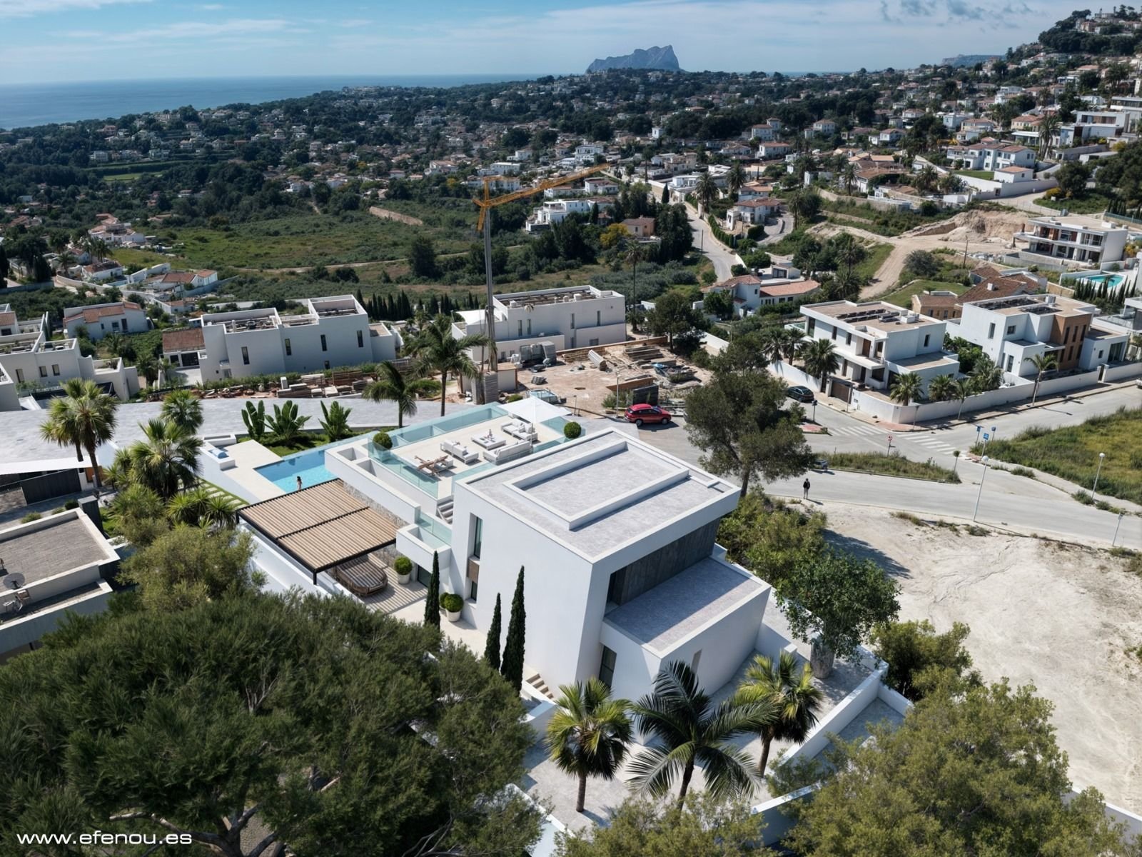 Exklusive Neubau-Villa mit Panorama-Meerblick in Bestlage von Moraira - Architektonisches Highlight mit Dachterrasse und Pool! Exklusive Neubau-Villa mit Panorama-Meerblick in Bestlage von Moraira - Architektonisches Highlight mit Dachterrasse und Pool!