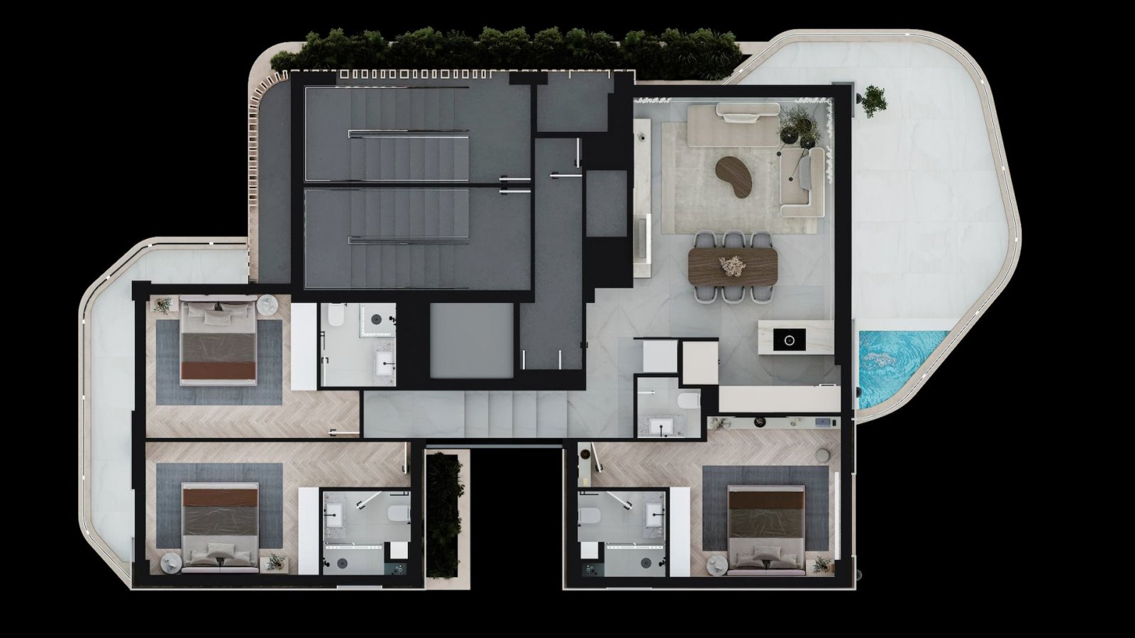 The distinctive residential tower that will take pride of place in the city’s skyline is next to the Beach.This exquisite residential tower stands...