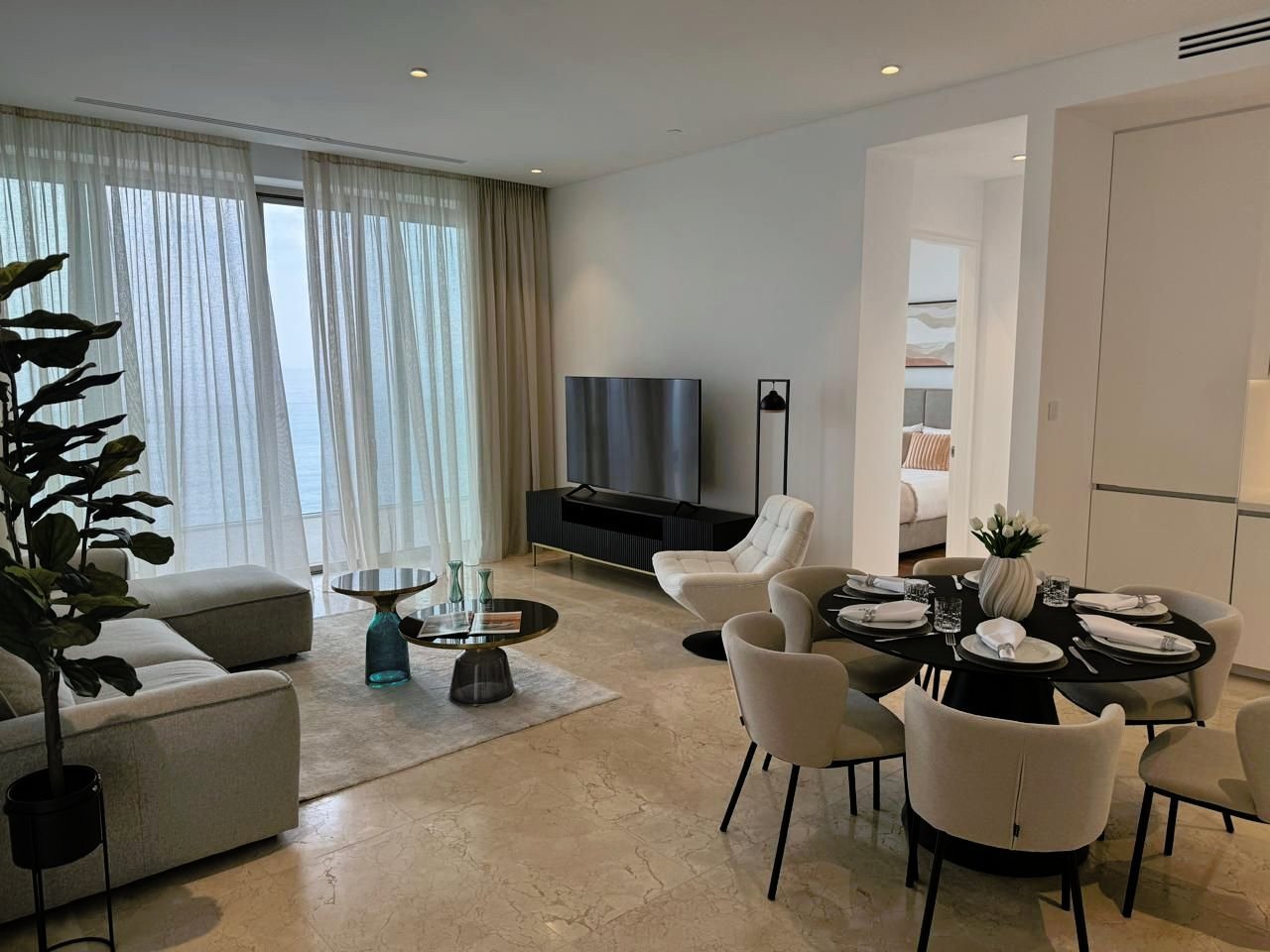 For Sale Under Construction On A New Tower in Kato Paphos a 3 Bedroom Apartment on the 14th Floor in a Luxury waterfront leaving is the new best re...