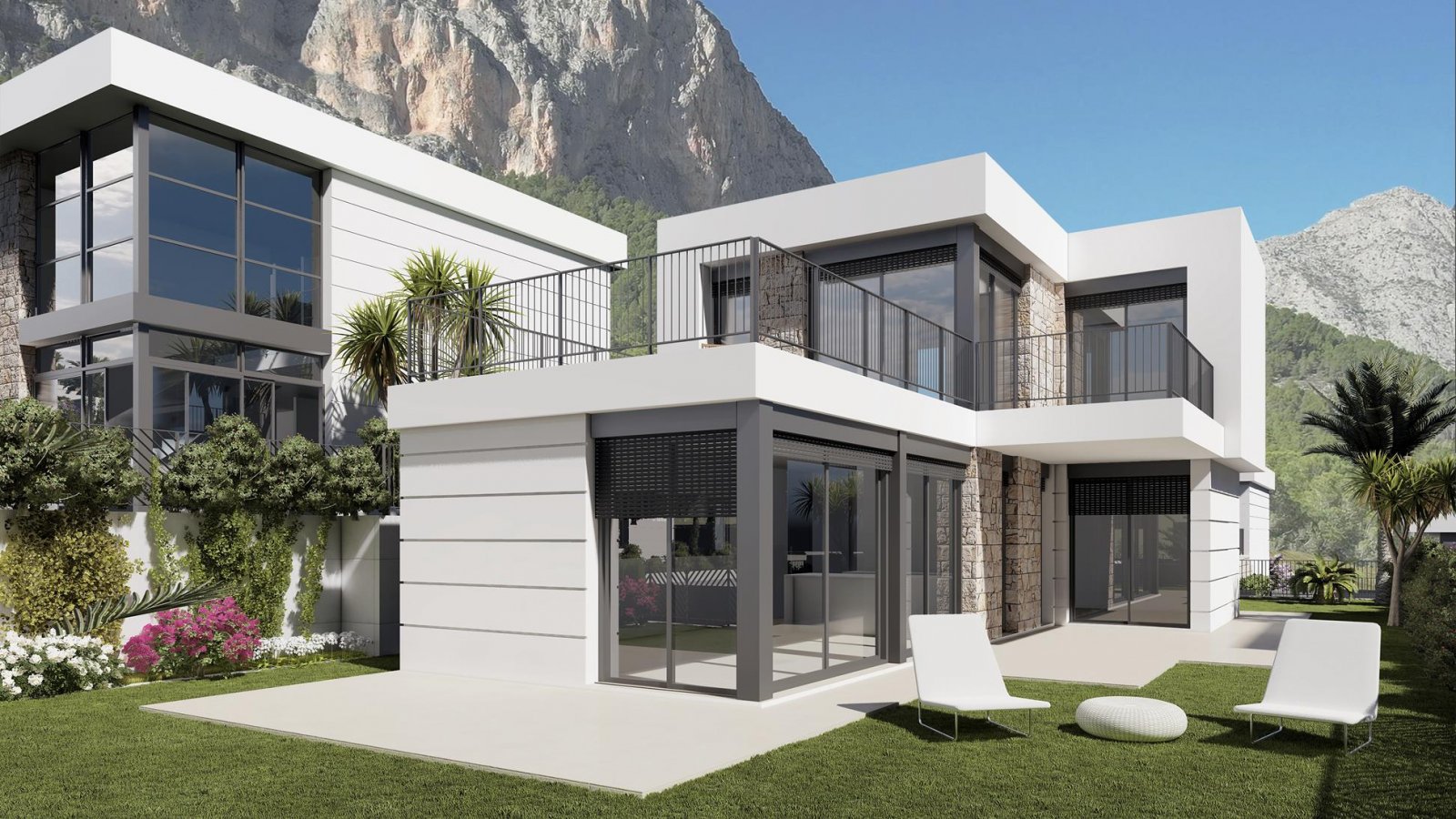 Exclusive architect's villa with panoramic mountain view - modern design property in breathtaking natural surroundings Exclusive architect's villa with panoramic mountain view - modern design property in breathtaking natural surroundings