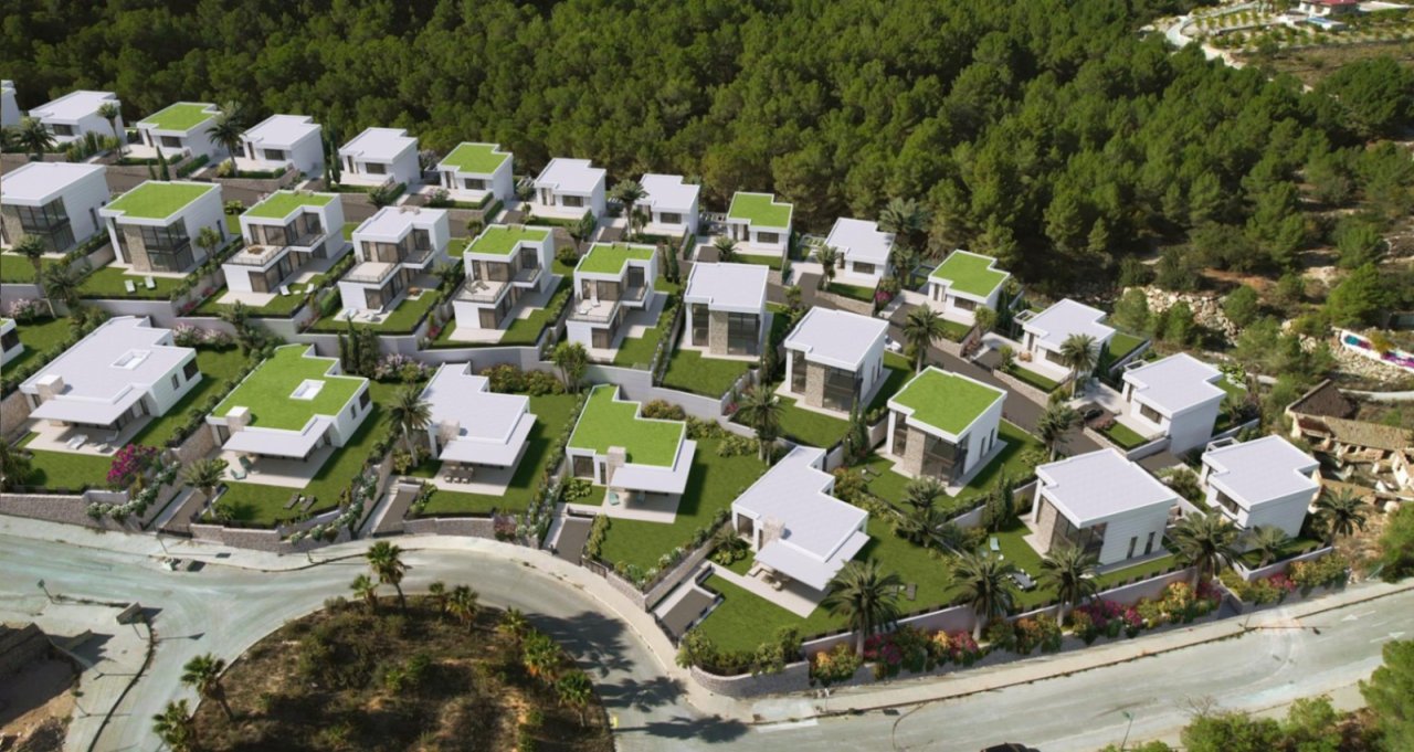 Exclusive new villa development with panoramic views - modern architecture in greenery Exclusive new villa development with panoramic views - modern architecture in greenery
