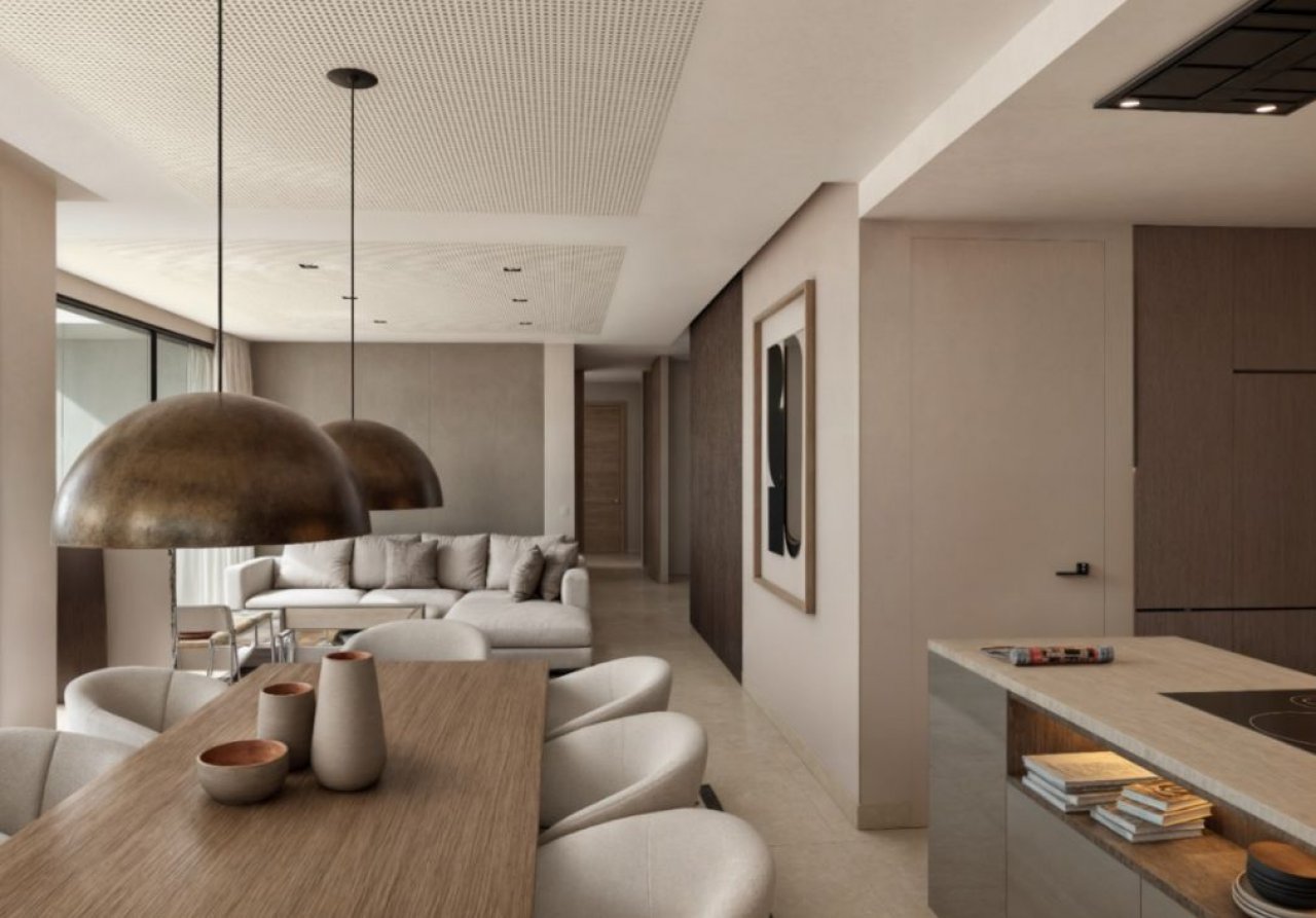 Bright living and dining area with harmonious layout and elegant design highlights Bright living and dining area with harmonious layout and elegant design highlights