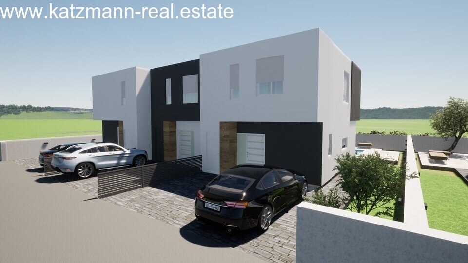 Moderne Doppelhaushälfte mit Pool - Vodice