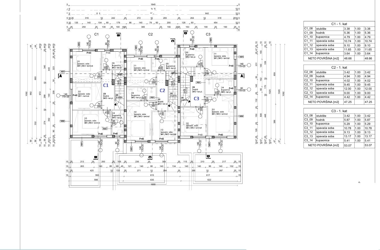 Moderne Doppelhaushälfte mit Pool - Vodice