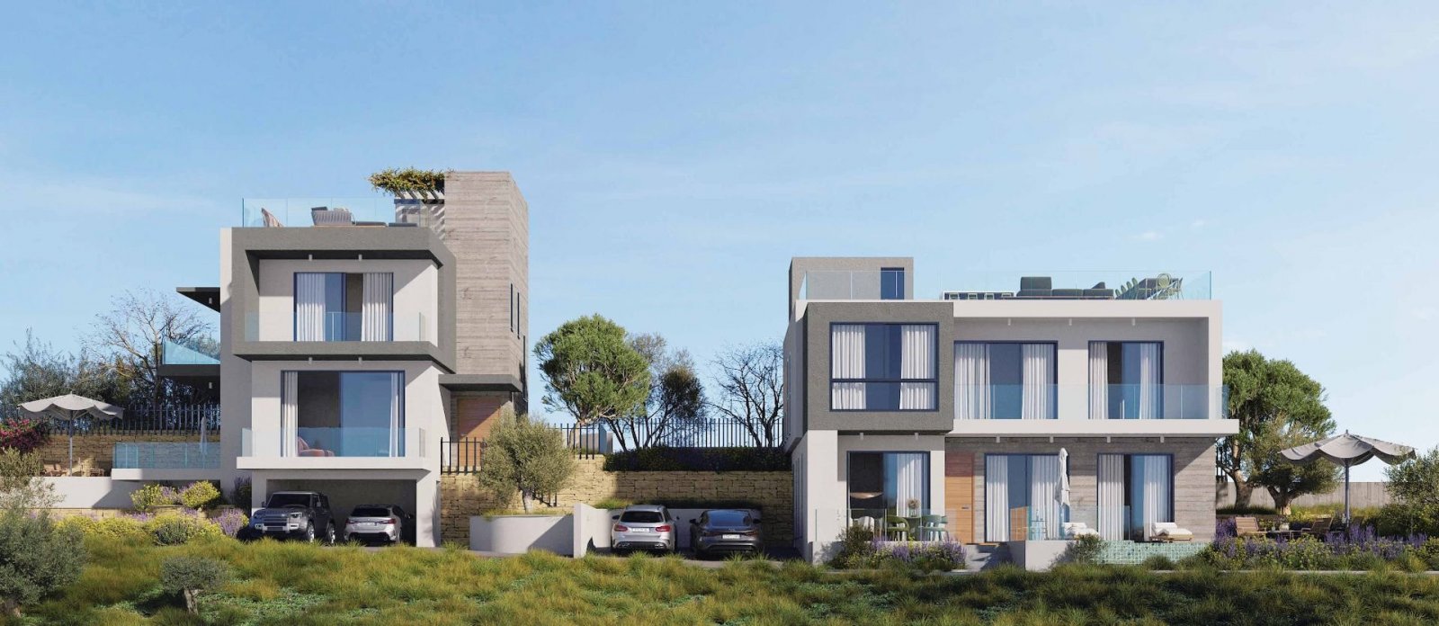 THIS PROJECT IS SUBJECT TO VAT
COMPLETION DATE: 18 MONTHS CONSTRUCTION PERIOD
INCLUDED:
SWIMMING POOL, UNDERFLOOR
HEATING, CONCEALED A/C, ROOF GAR