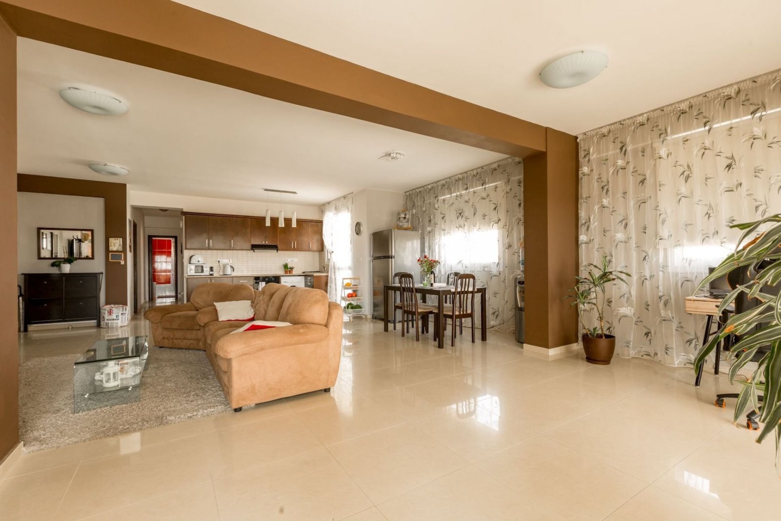 For sale is a spacious Top Floor three Bedroom Resale apartment located in the vibrant center of Paphos. This top-floor residence offers an internal s