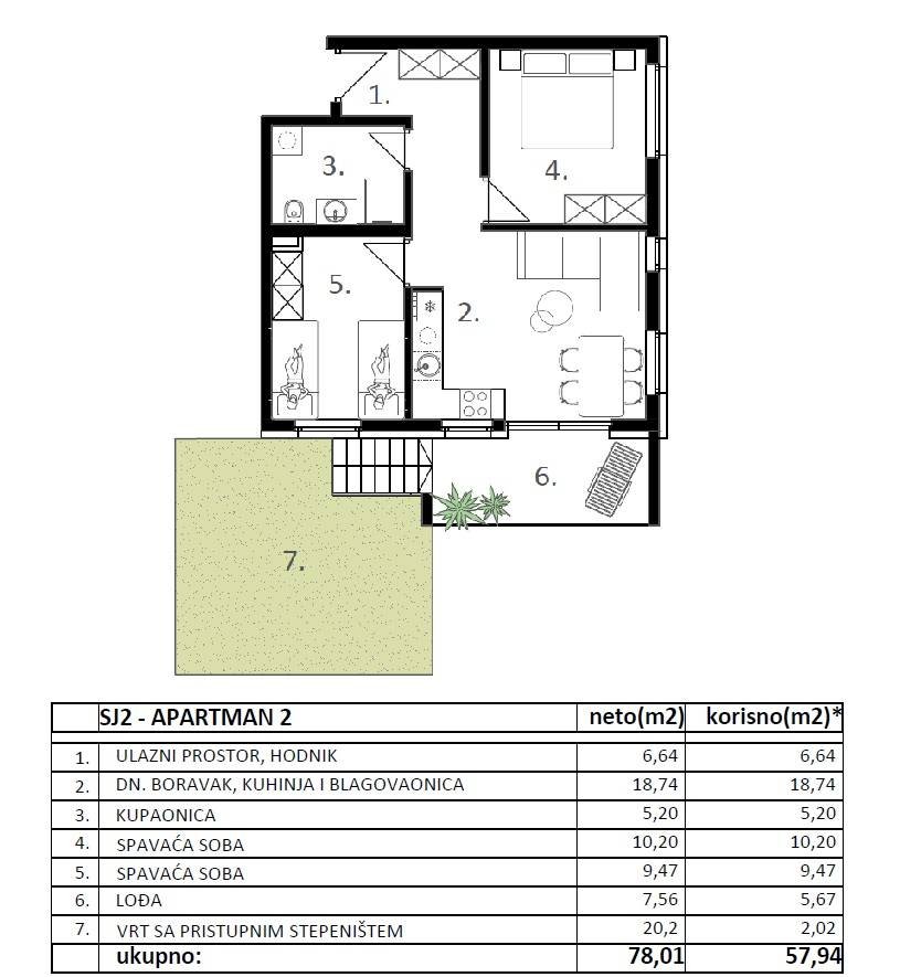 639786 - Wohnung in Vodice