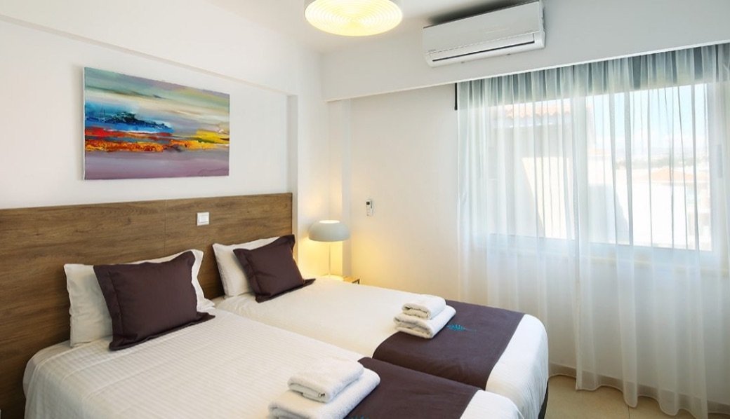 Modern in design, this two bedroom luxury penthouse is located on the 4th floor of building 12. The highlight is the large partially covered terrace w