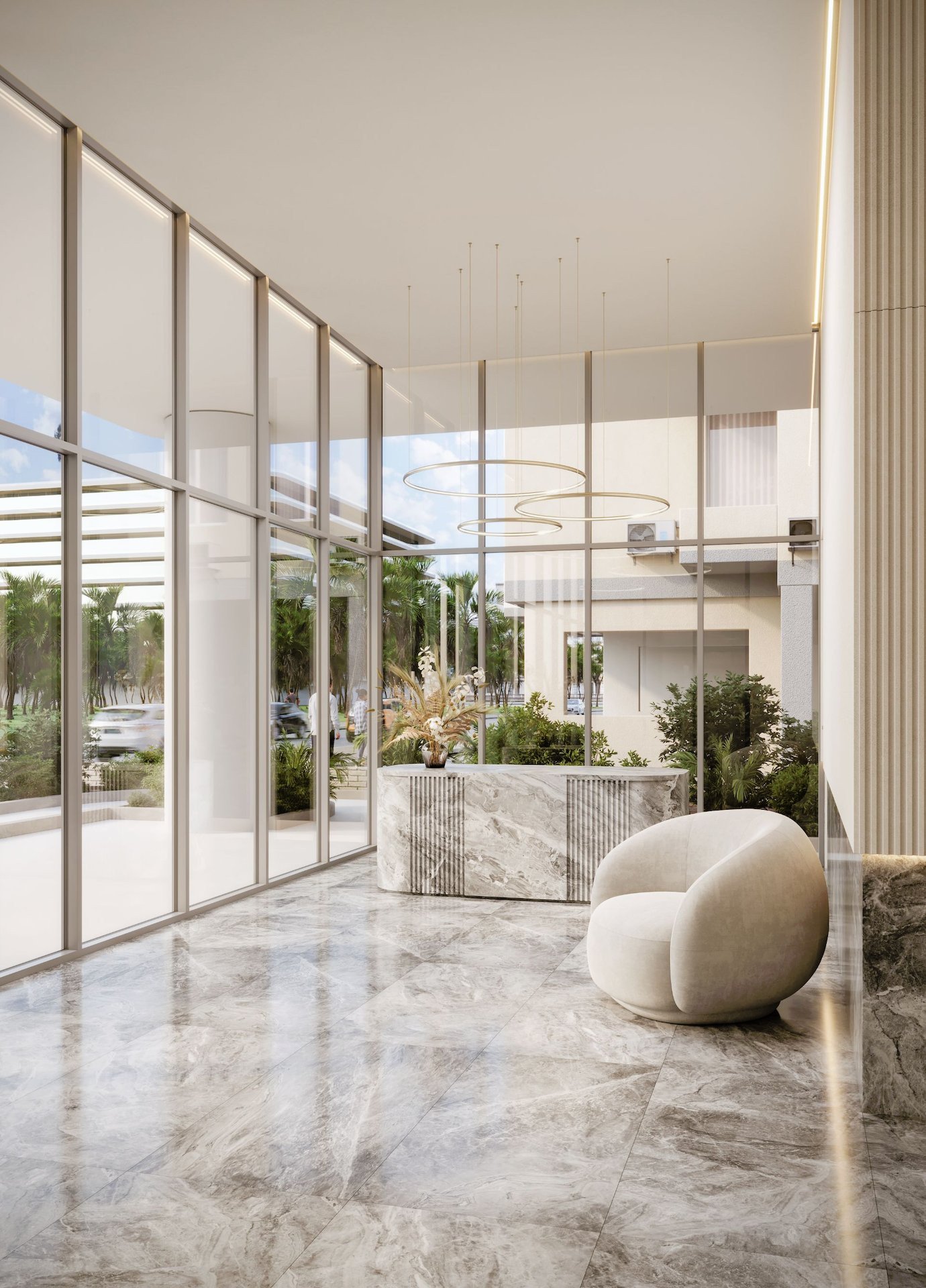 The distinctive residential tower that will take pride of place in the city’s skyline is next to the Beach.
This exquisite residential tower stands a