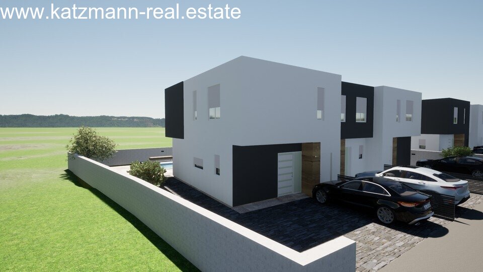 Moderne Doppelhaushälfte mit Pool - Vodice