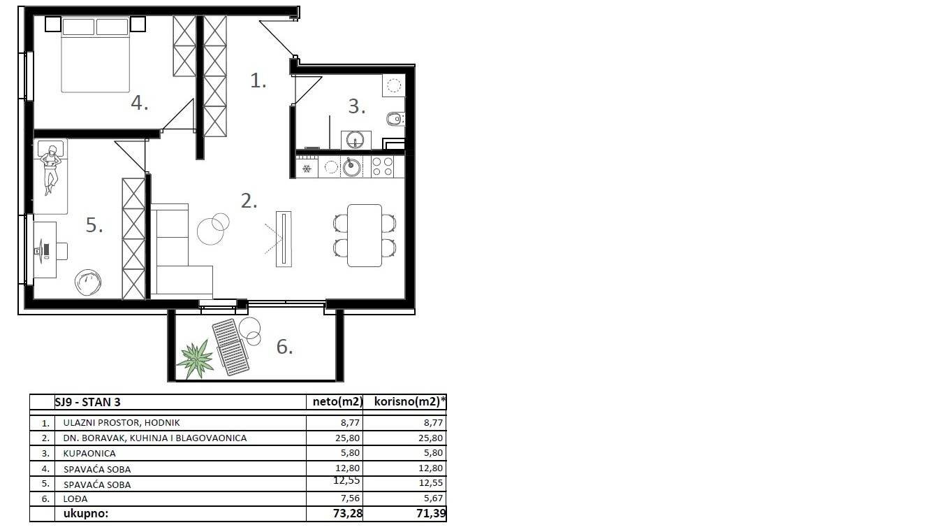 639853 - Wohnung in Vodice