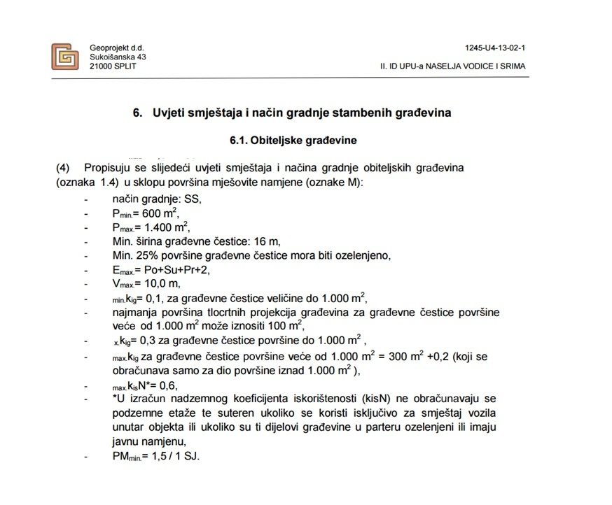 302145 - Grundstück in Vodice