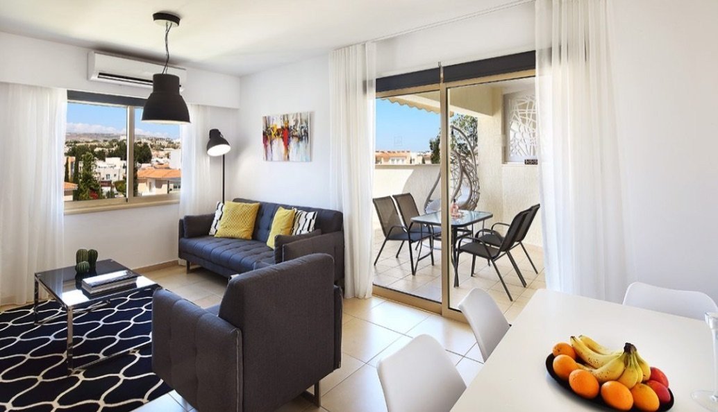 Modern in design, this two bedroom luxury penthouse is located on the 4th floor of building 12. The highlight is the large partially covered terrace w