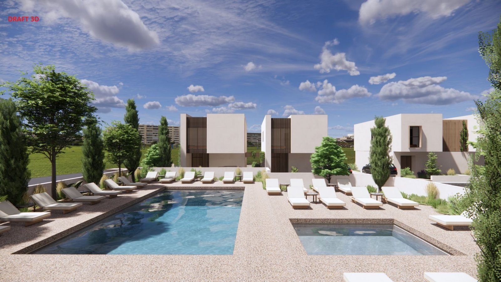 New Modern Design Detached Villas for sale.
Private gated Project with many facilities in Paphos.