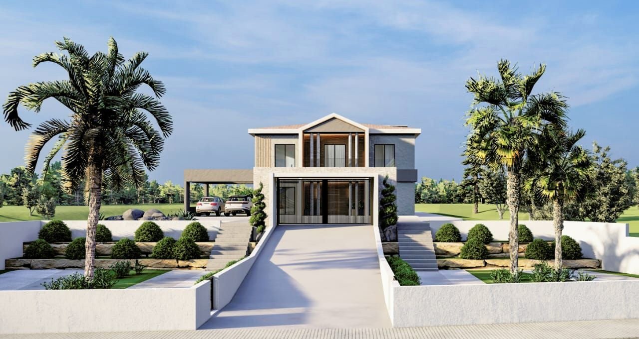 For sale: This modern, detached villa in the charming village of Polemi offers the perfect blend of comfort and style. Currently under construction, t