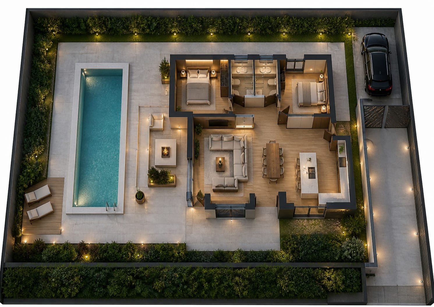 For sale off plan, this modern bungalow in Akoursos offers spacious and comfortable living. The home features a well-designed internal area of 103 m2,