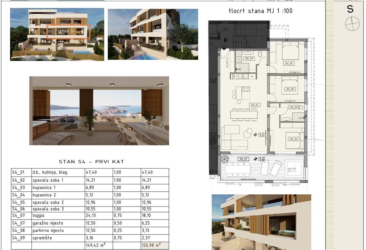274992 - Wohnung in Primošten