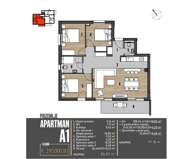 302356 - Wohnung in Šibenik - Okolica