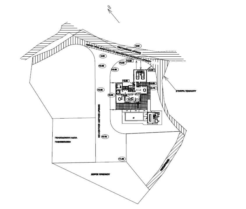 For Sale large private villa in Polemi village of Paphos in a private beautiful green area at the outskirts of the Village.
Private big swimming pool