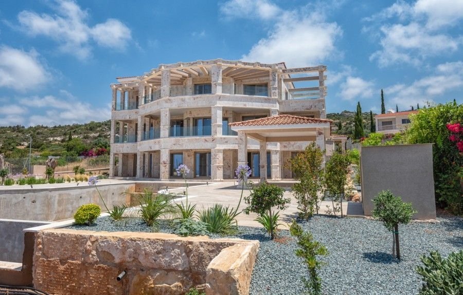 For Sale Luxury Unique Mansion at the Akamas-Paphos Paradise Cove. A Magnificent and timeless Architectural Modern compound on a plot of 8,300 square