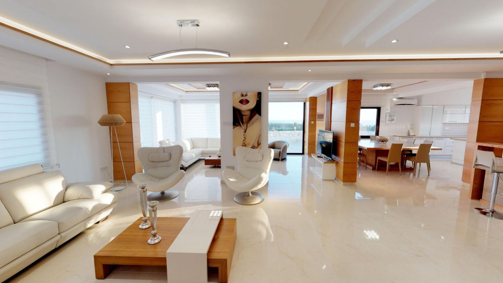 4 Bedroom Exclusive luxurious Villa in Kouklia of Pafos, 2 minutes drive to the beach and the motorway. Close to Aphrodite Hills and Secret valley. Si