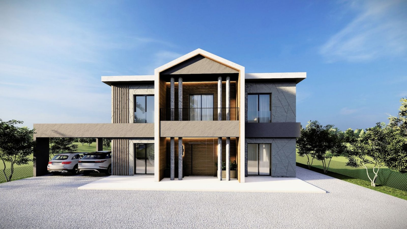 For sale: This modern, detached villa in the charming village of Polemi offers the perfect blend of comfort and style. Currently under construction, t