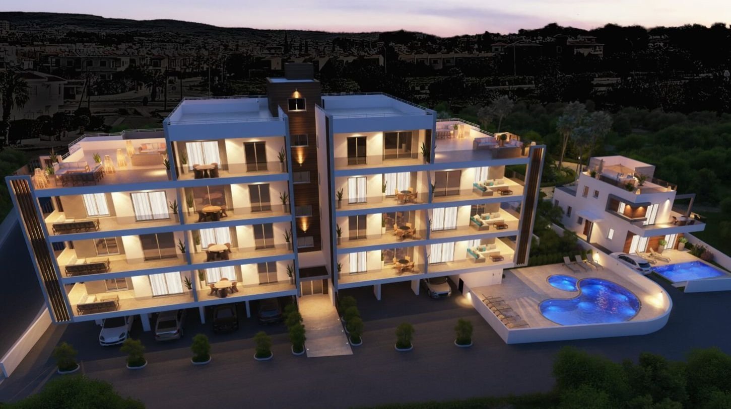At a prime location in the heart of Kato Paphos now for sale, KEY READY New Penthouse Apartment 402 just 10 mins walk to the KINGS AVENUE MALL, 4 mins
