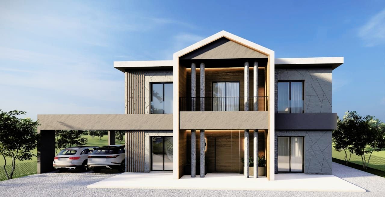 For sale: This modern, detached villa in the charming village of Polemi offers the perfect blend of comfort and style. Currently under construction, t