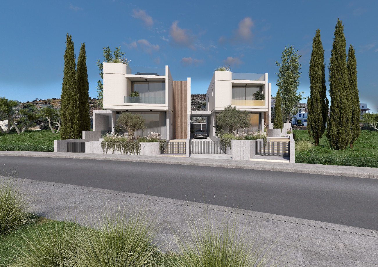 For sale: This modern detached villa in Geroskipou offers a perfect blend of comfort and style. Currently under construction and set for completion in